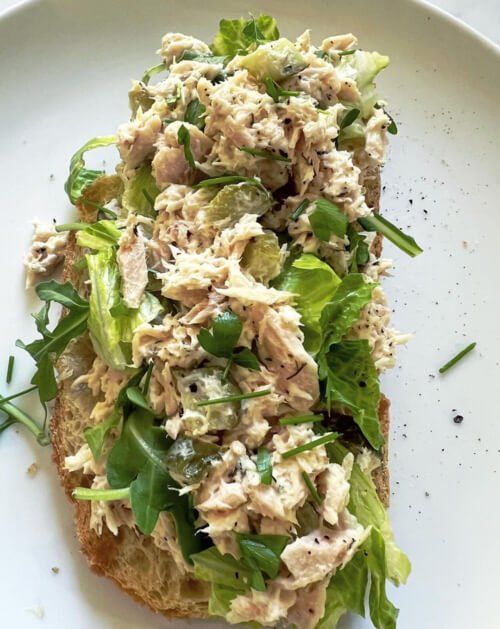 Tuna and Dill Sourdough Open Sandwich