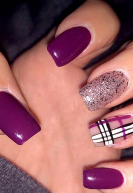 purple nail for fall