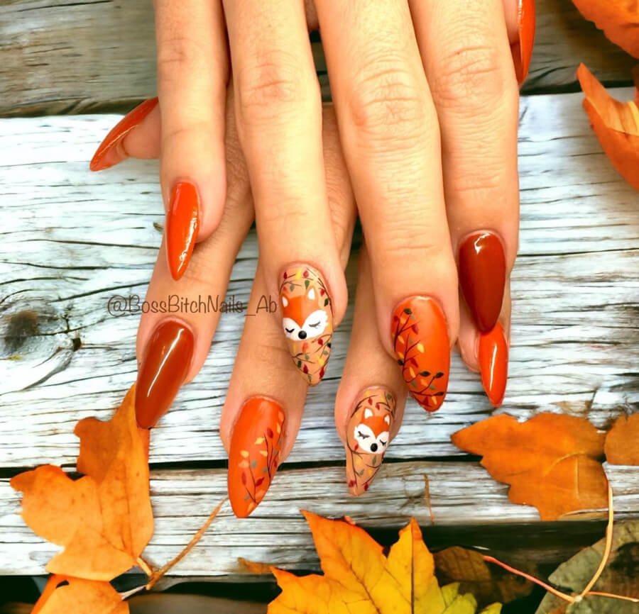 classy fall nail ideas