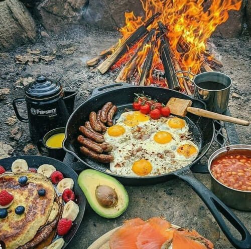 A Hearty Camping Breakfast Feast