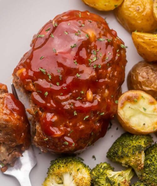 Sheet Pan Mini Meatloaf and Roasted Potatoes