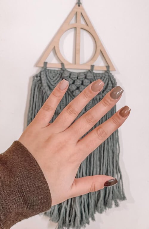 Brown neutral nail