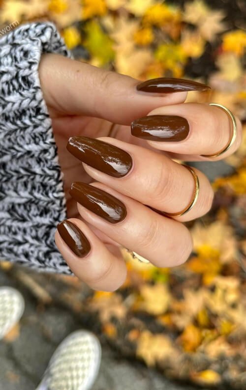 Warm Brown nail