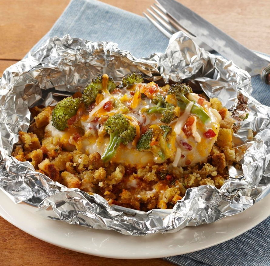 Foil-Pack Chicken & Broccoli Dinner