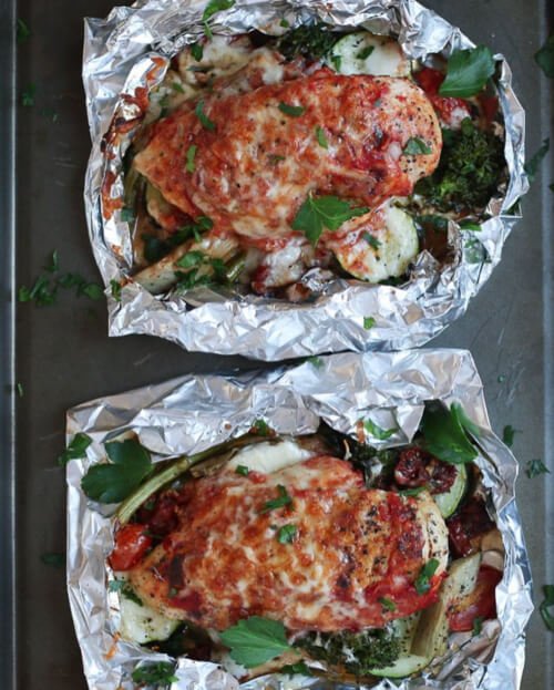 Foil Pack Chicken Parmesan recipe